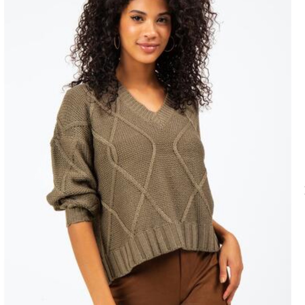 NWT Blush/Mauve Francesca’s Sweater (Slight Crop)